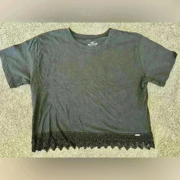 Hollister Crop Top with Crochet Detail - Picture 1 of 3